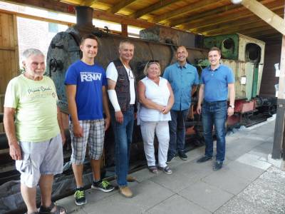 Sebastian Lechner, MdL  - Sommertour 2018 - Im Museum Steinhuder Meer Bahn steht ein neues Exponat: Eine Hanomag-Dampflok von 1924. Die Aktiven wollen die Lok innerhalb eines Jahres restaurieren. 